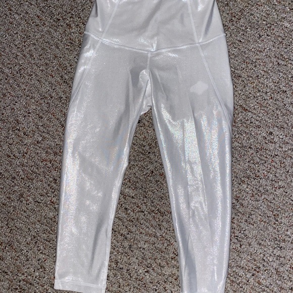 Zella Hatha Glitter High Waist Crop Leggings - Picture 4 of 6